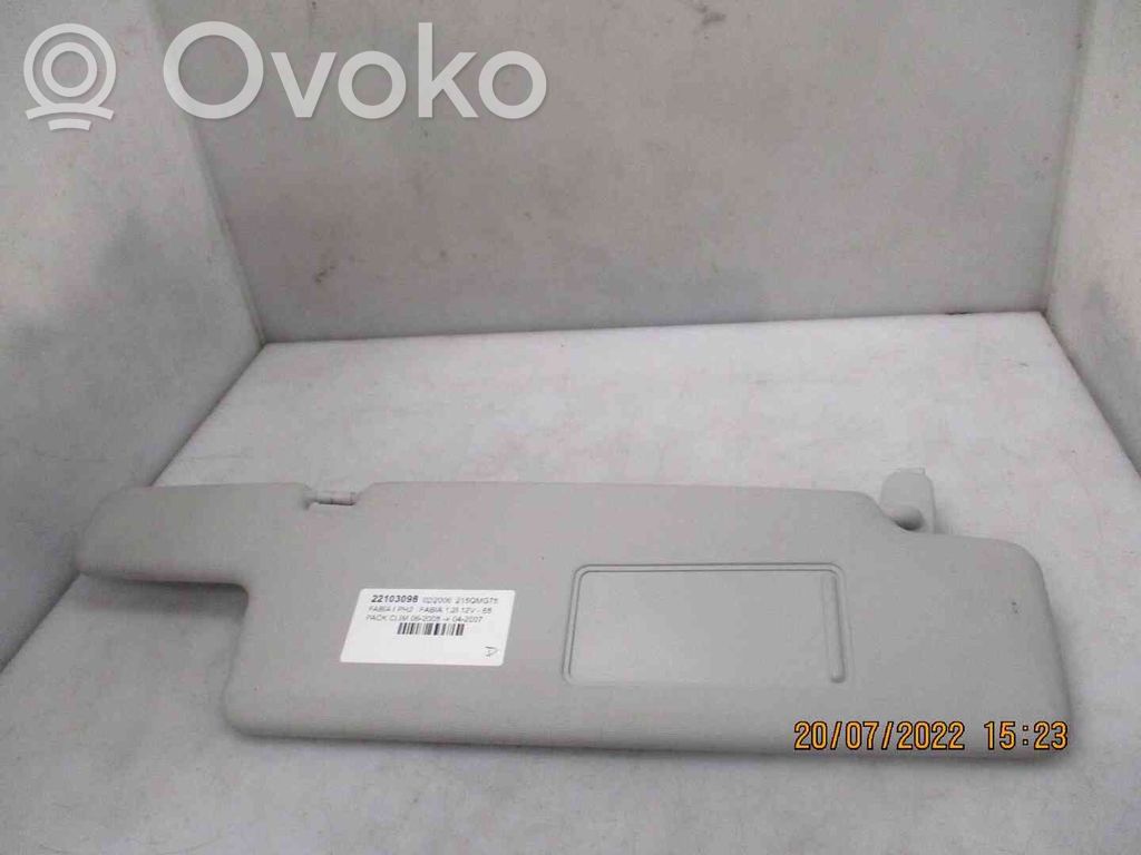 Skoda Fabia Mk1 (6Y) Aletta parasole