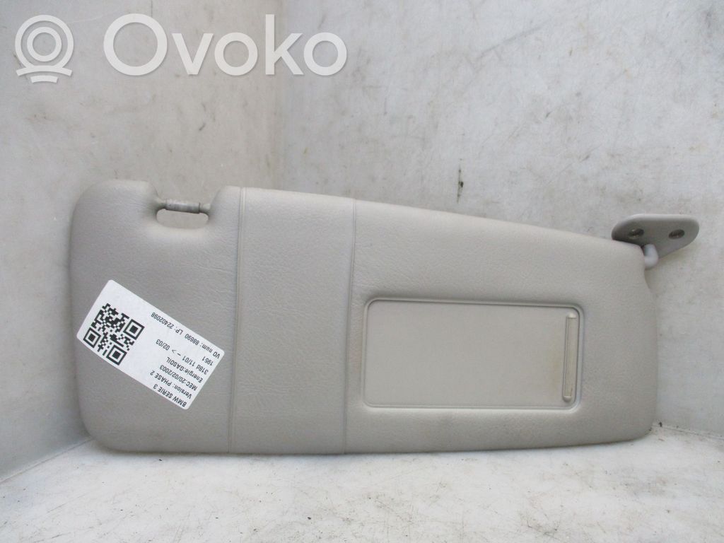 BMW 3 E46 Osłona przeciwsłoneczna 