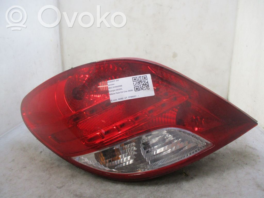 Peugeot 207 Lampă spate în caroserie 