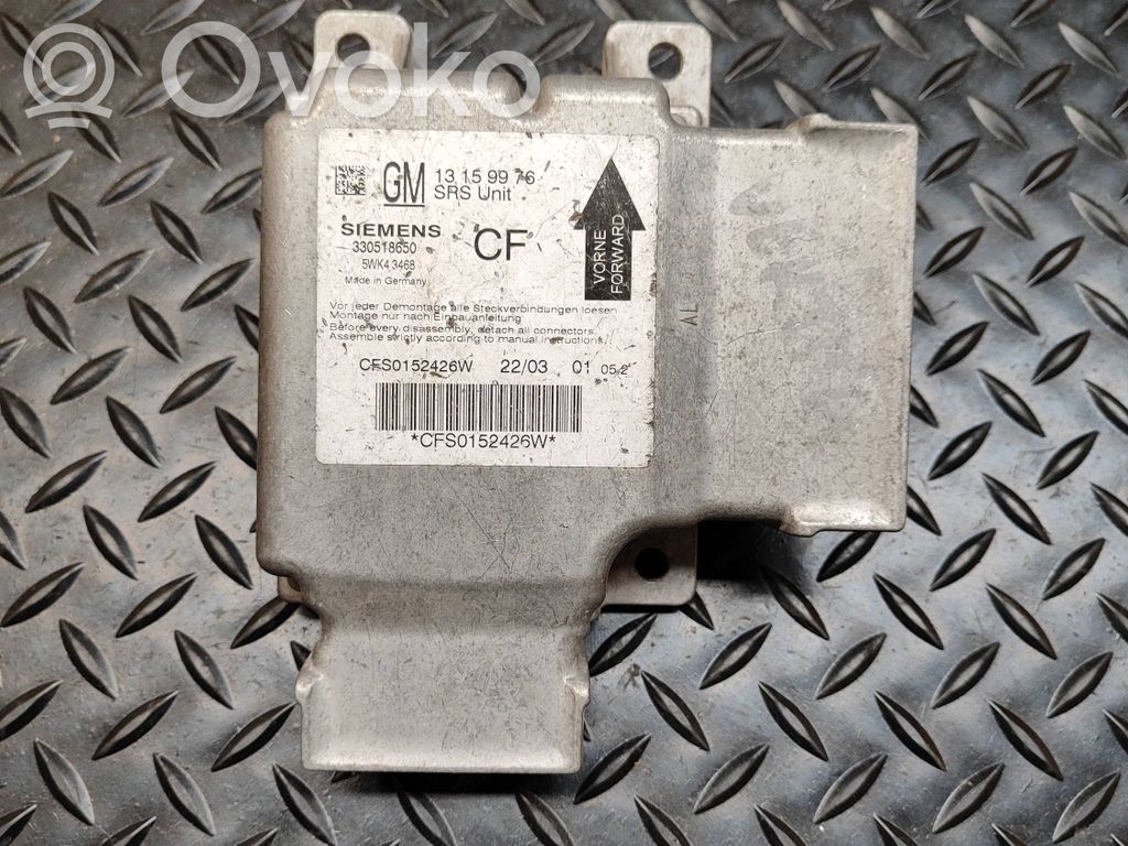 Opel Vectra C Airbag control unit/module 