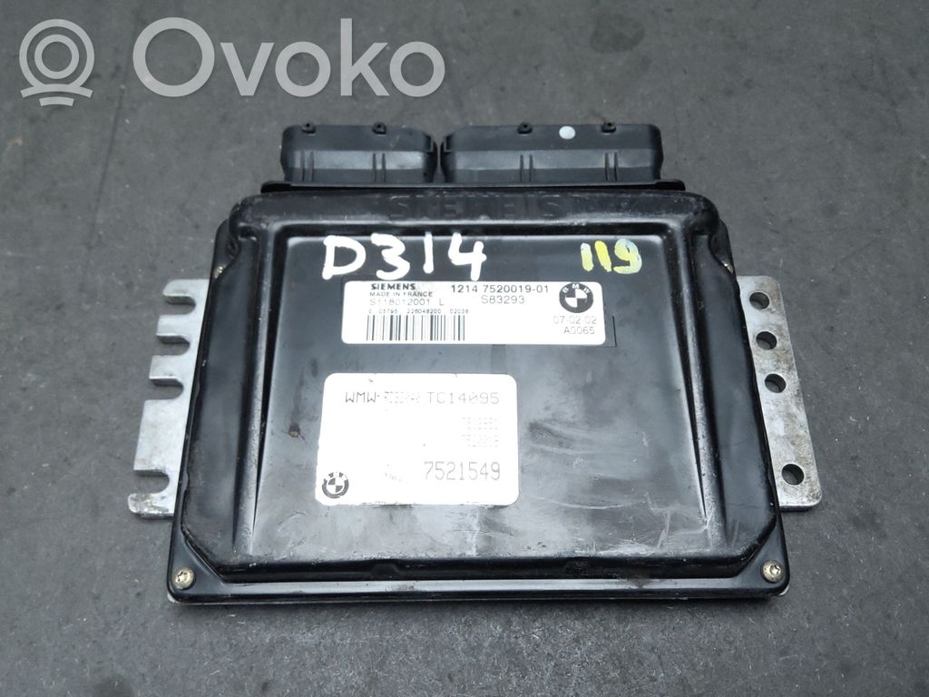 BMW 3 E46 Unidad de control/módulo ECU del motor 