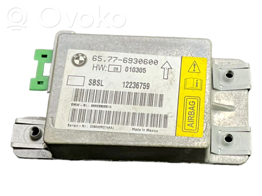 BMW 7 E65 E66 Unidad de control/módulo del Airbag 