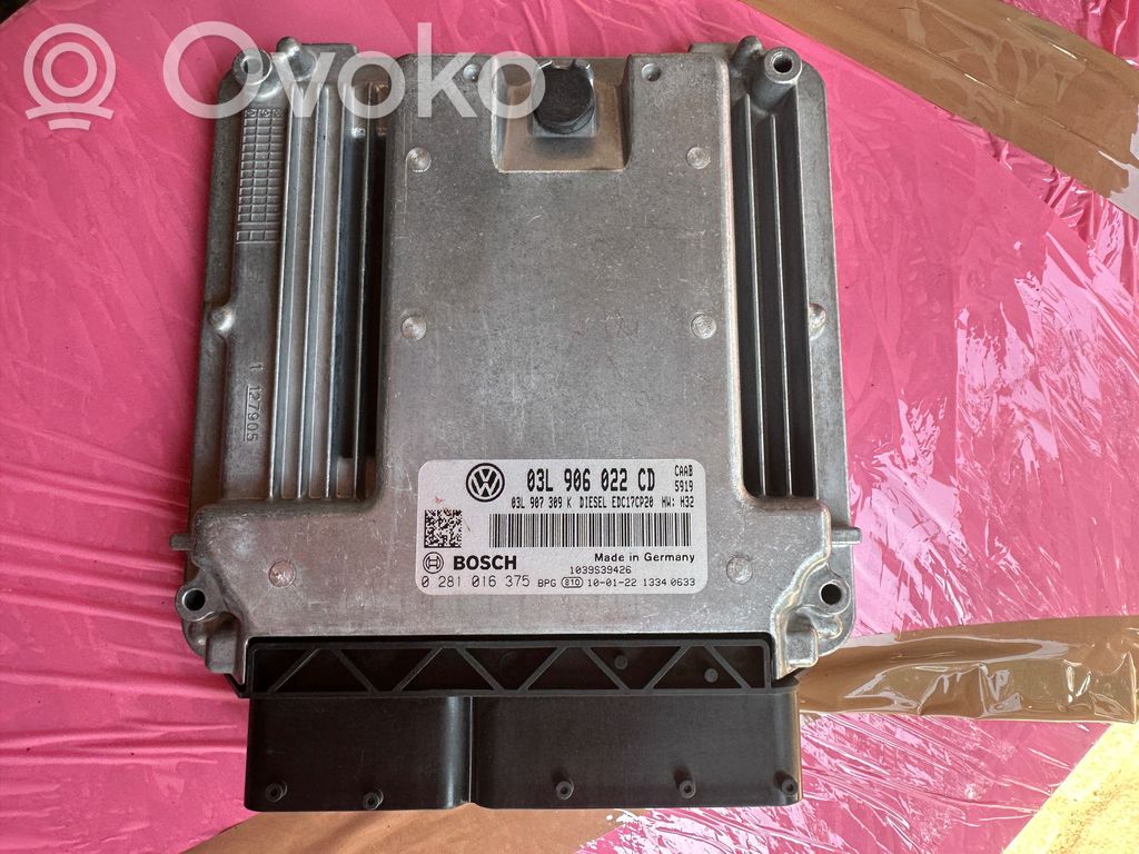Engine control unit/module ECU   03L906022CD,03L907309K,0281016375