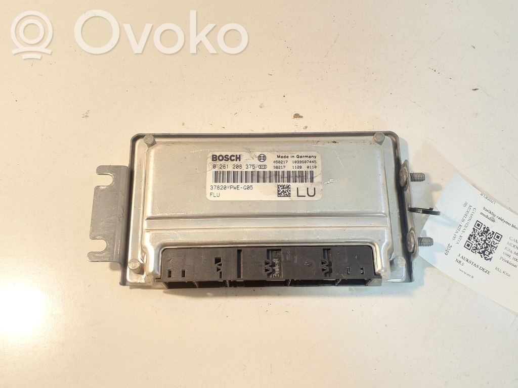Engine control unit/module   0261208375,37820PWEG05