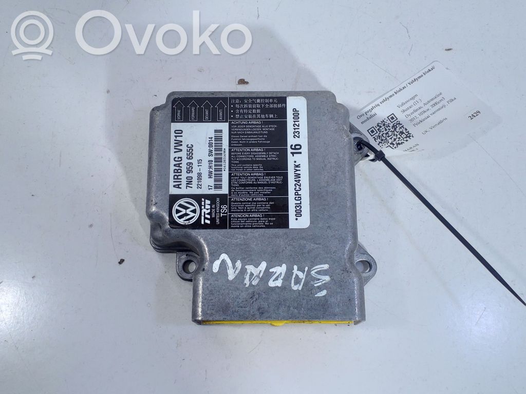 Volkswagen Sharan Airbag control unit/module 