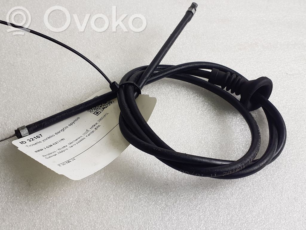 BMW 3 E90 E91 Engine bonnet/hood lock release cable 