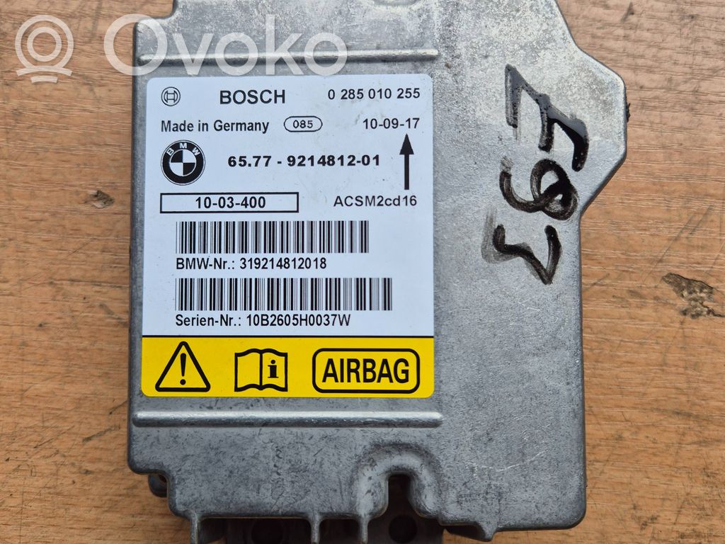 Airbag control unit/module   0285010255,9214812,ACSM2CG16,319214812018