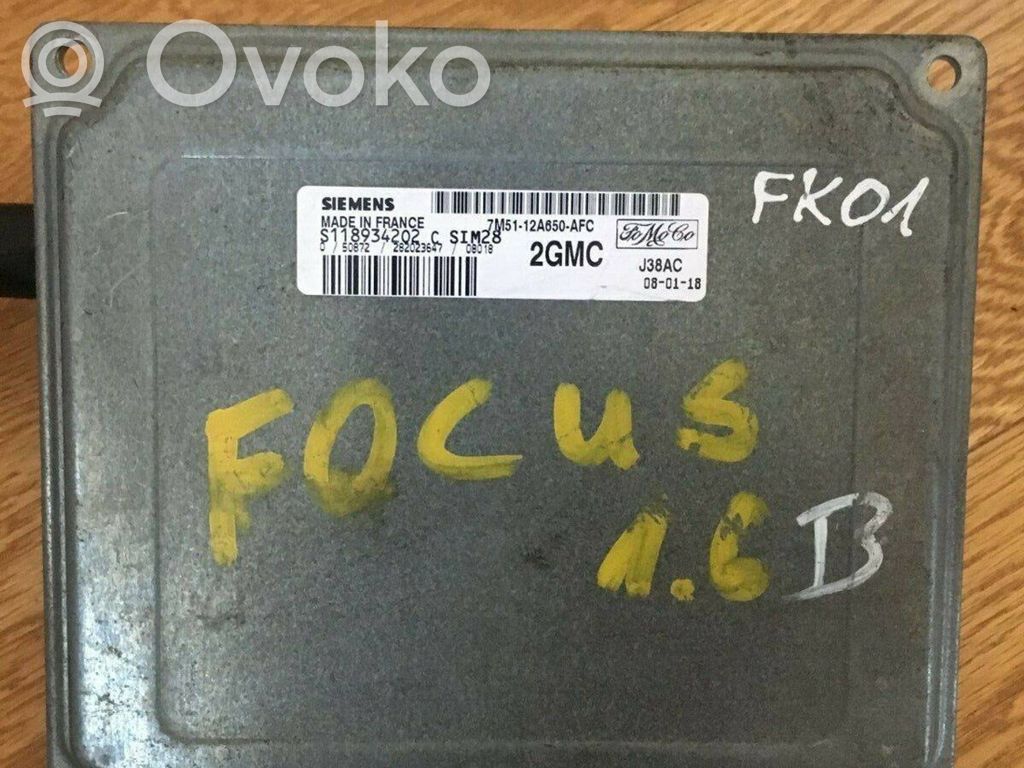 Блок управления двигателем ECU   7M5112A650AFC,S118934202C