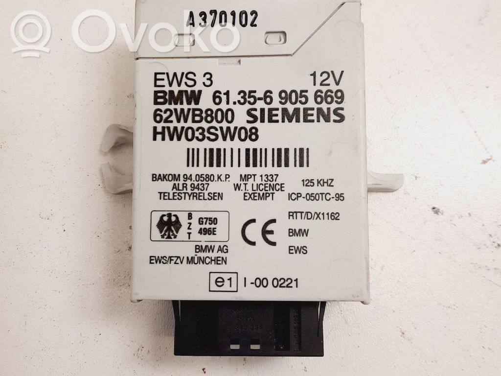 Immobilizer control unit/module   61356905669,A370102,62WB800,HW03SW08