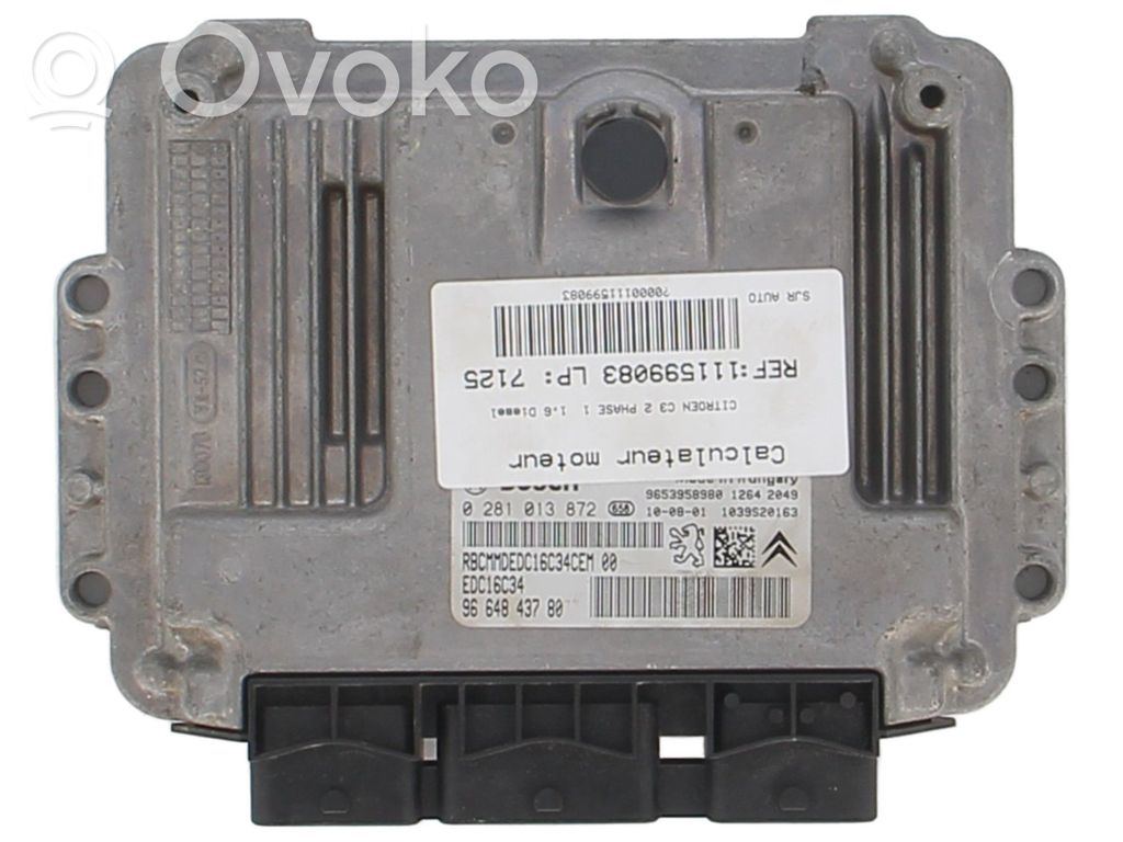 Citroen C3 Engine control unit/module 