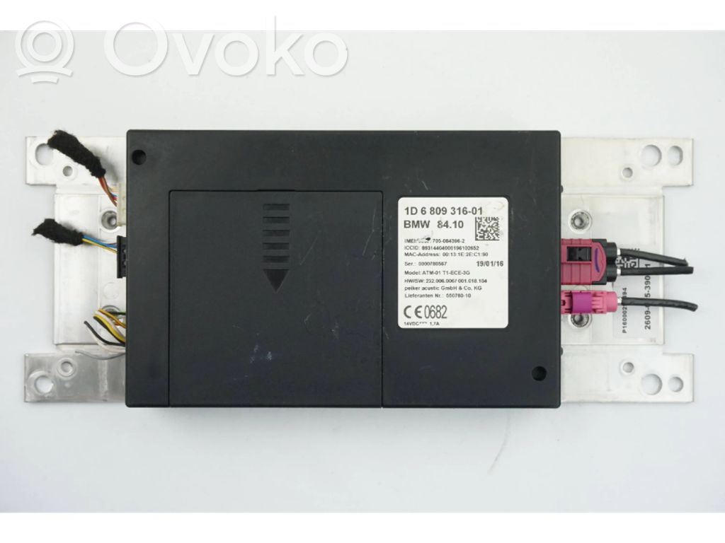 BMW 3 F30 F35 F31 Moduł / Sterownik Bluetooth 