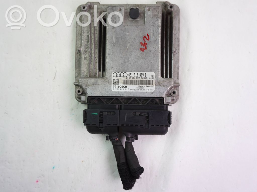 Engine control unit/module ECU   4E1910409D,0281014617