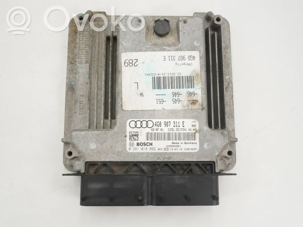 Audi A6 S6 C7 4G Engine control unit/module 