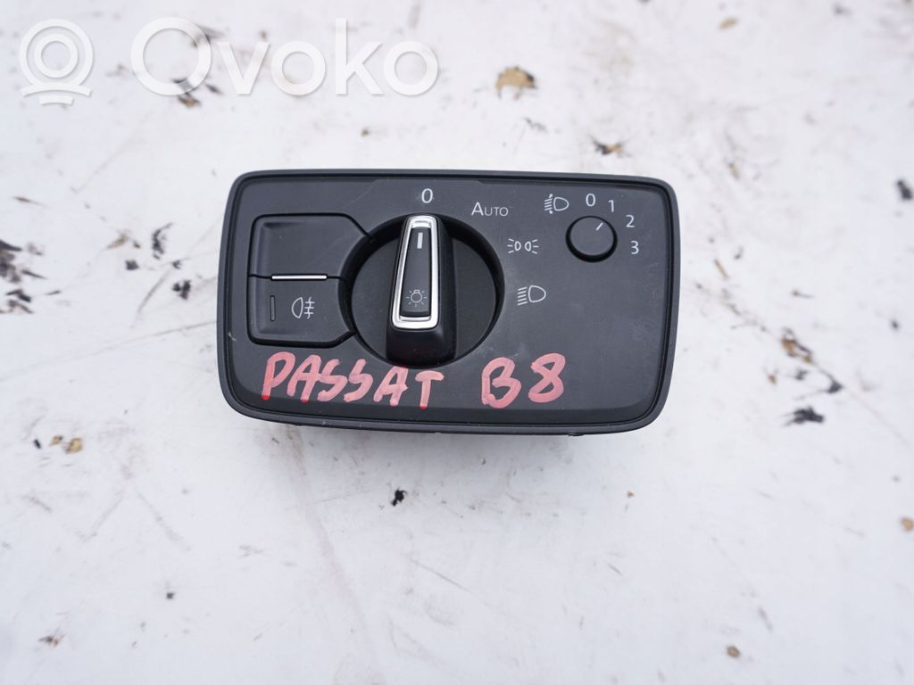 Volkswagen PASSAT B8 Interrupteur d’éclairage 