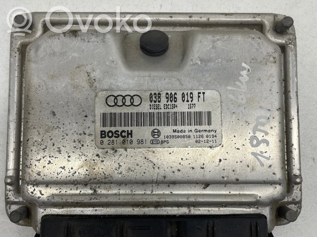 Engine control unit/module   038906019FT,1039S00850,0281010981