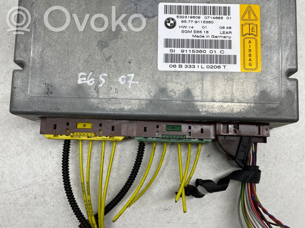 BMW 7 E65 E66 Airbag control unit/module 
