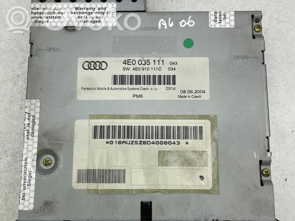 Audi A6 S6 C6 4F Zmieniarka płyt CD/DVD 