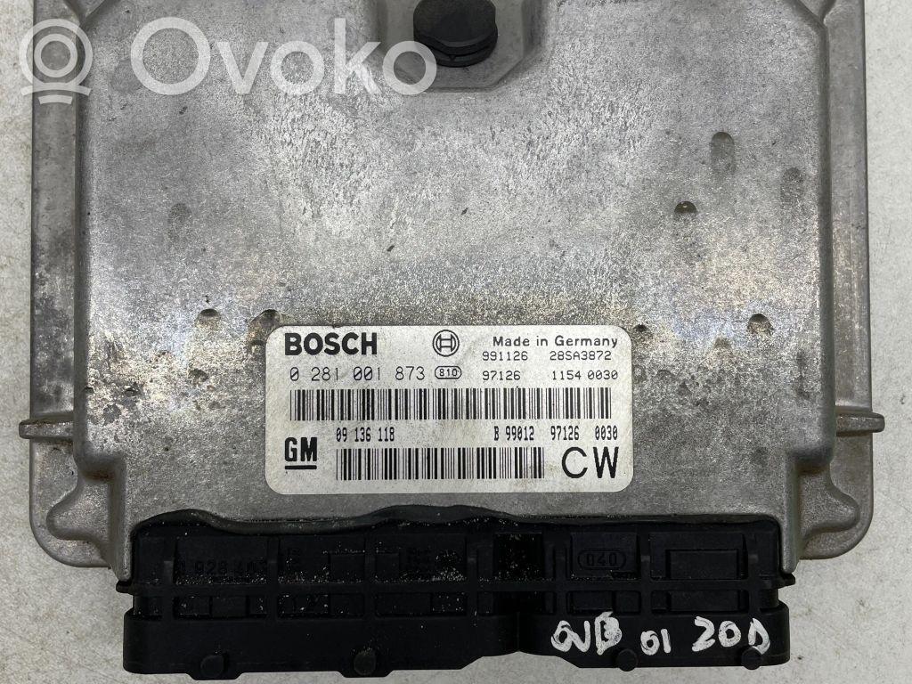 Engine control unit/module   09136118,0281001873,28SA3872