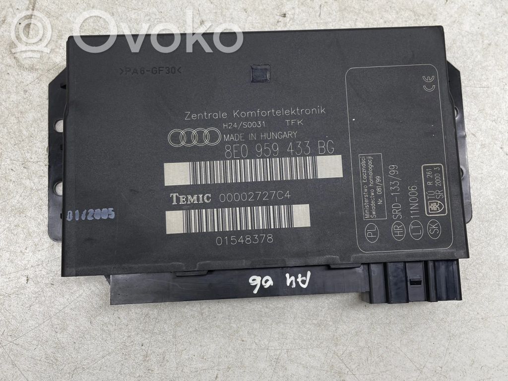 Audi A4 S4 B7 8E 8H Módulo de confort/conveniencia 