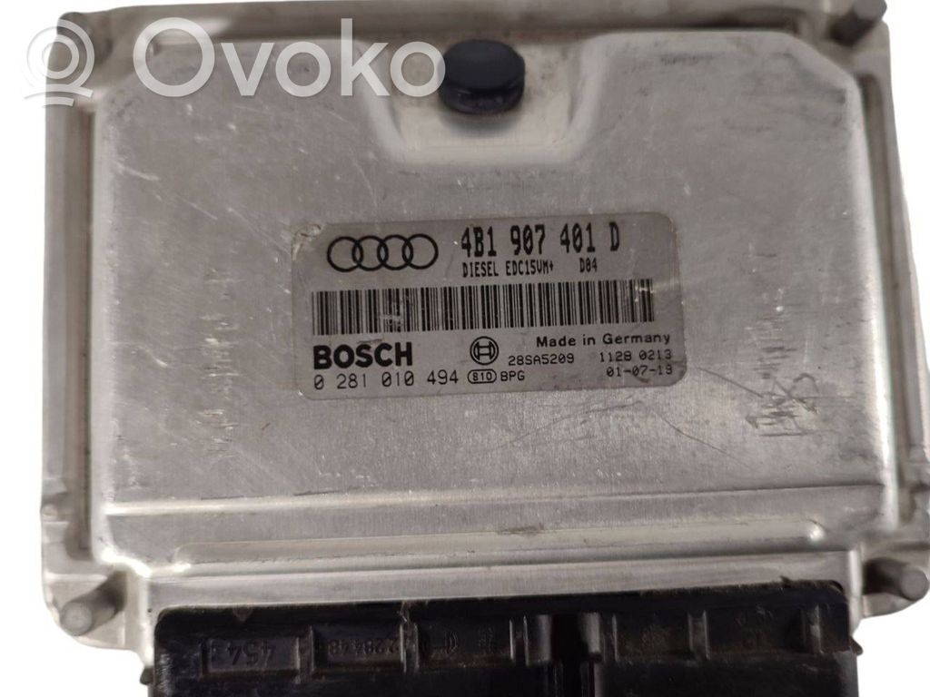 Engine control unit/module   4B1907401D,0281010494,28SA5209