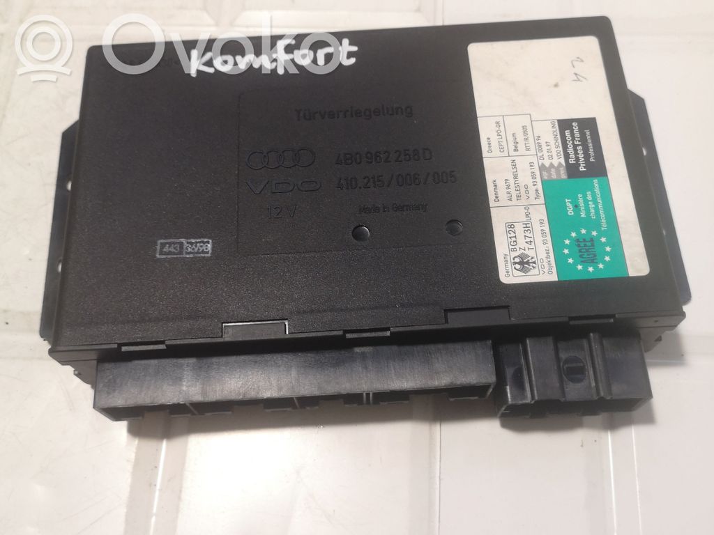 Audi A6 S6 C5 4B Comfort/convenience module 