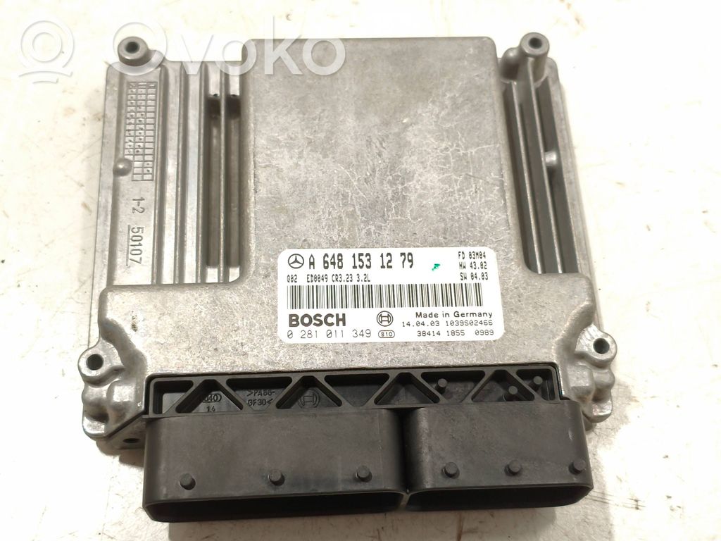 Engine control unit/module   A6481531279,0281011349,1039S02466
