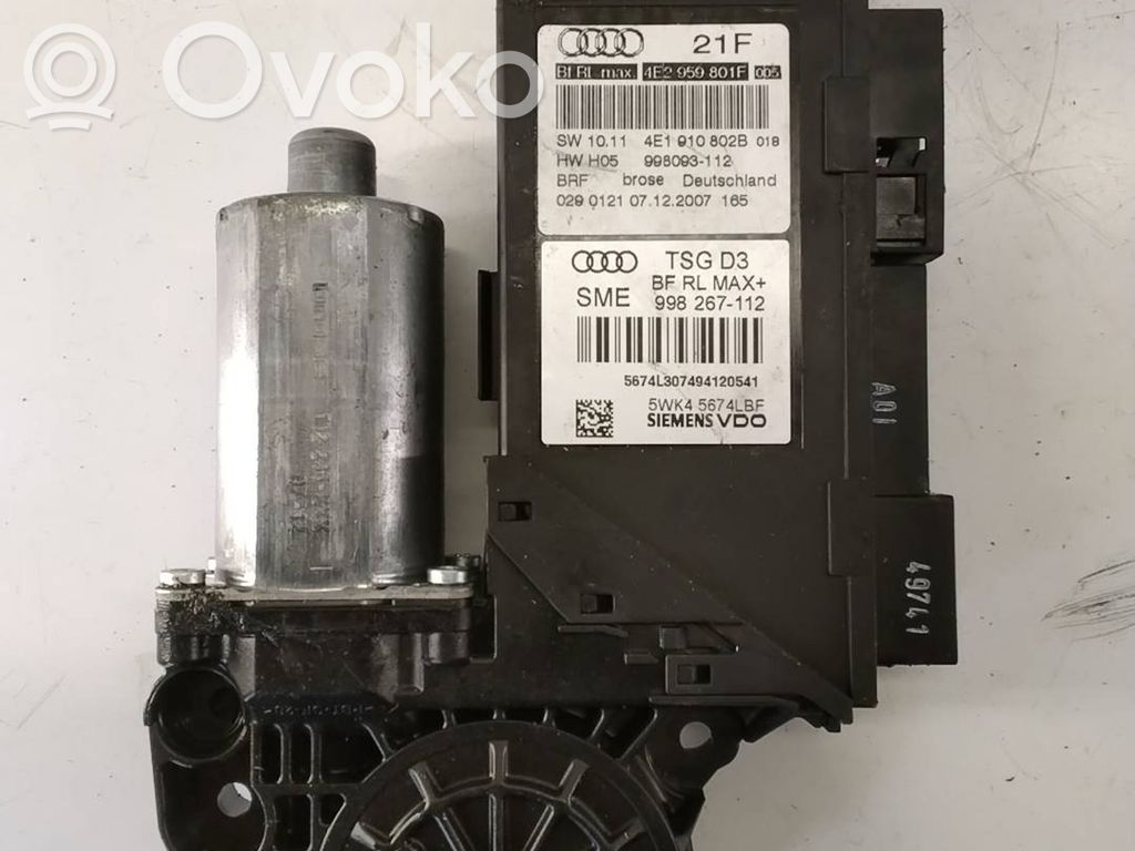 Audi A8 S8 D3 4E Front door window regulator motor 