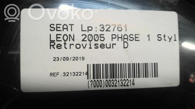 Seat Leon (1P) Rétroviseur électrique de porte avant 