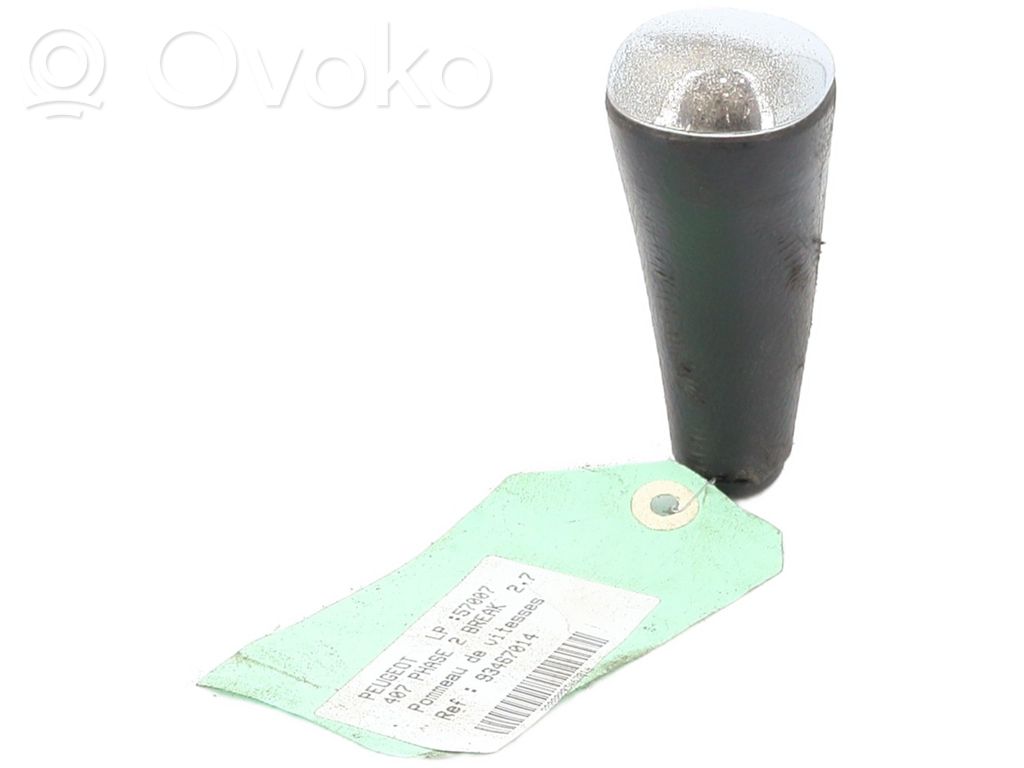 Peugeot 407 Perilla/embellecedor de cuero de la palanca de cambios 