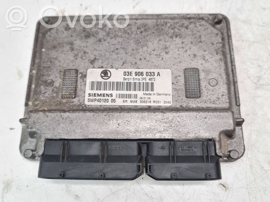 Engine control unit/module   03E906033A,5WP4012005