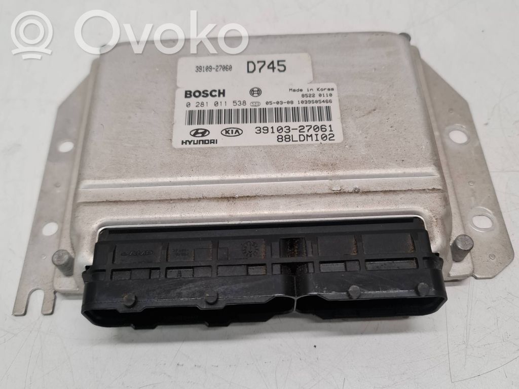 Engine control unit/module   3910927060,3910327061,0281011538