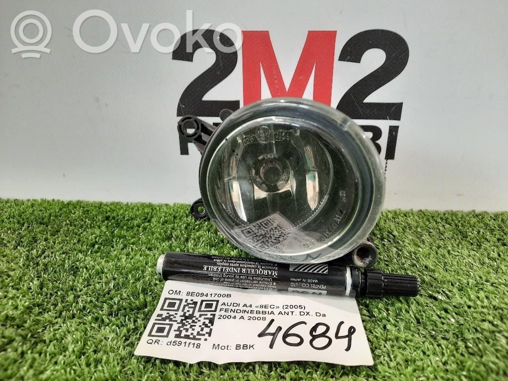 Audi A4 S4 B6 8E 8H Światło przeciwmgłowe przednie 