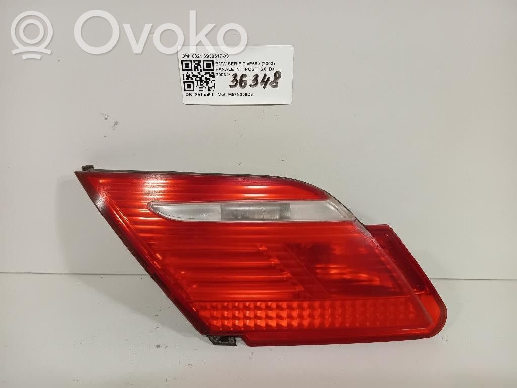 BMW 7 E65 E66 Lampy tylnej klapy bagażnika 