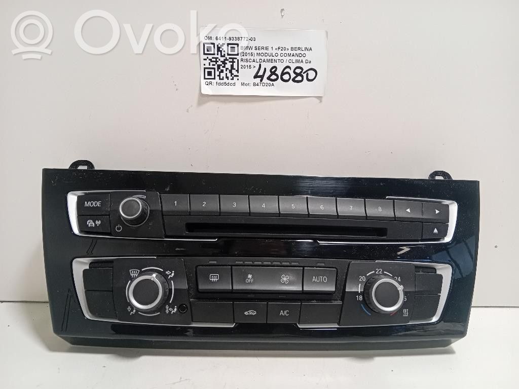 BMW 1 F20 F21 Panel klimatyzacji 