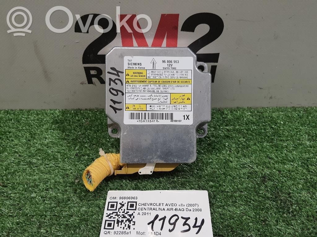 Chevrolet Aveo Airbag control unit/module 