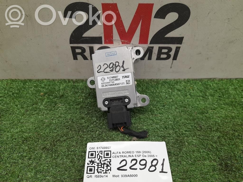 Alfa Romeo 159 ESP (stabilumo sistemos) valdymo blokas 