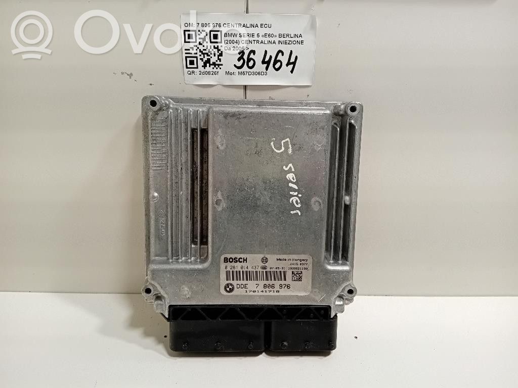 BMW 5 E60 E61 Injection control unit/module 