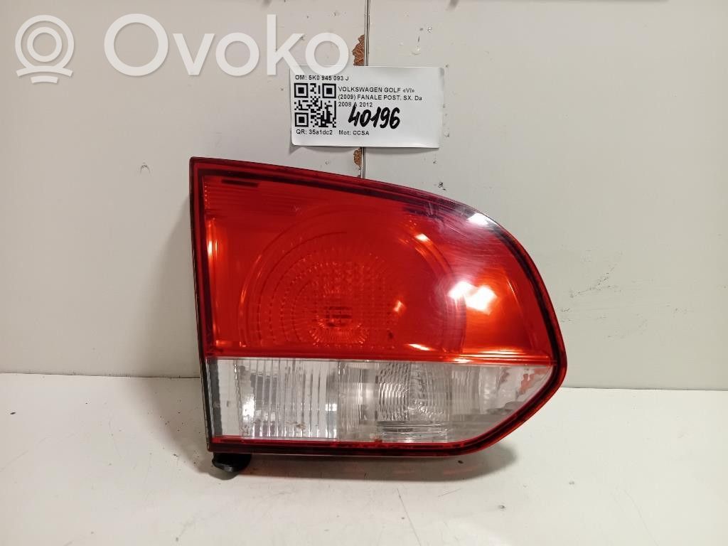 Volkswagen Golf VI Rear/tail lights 