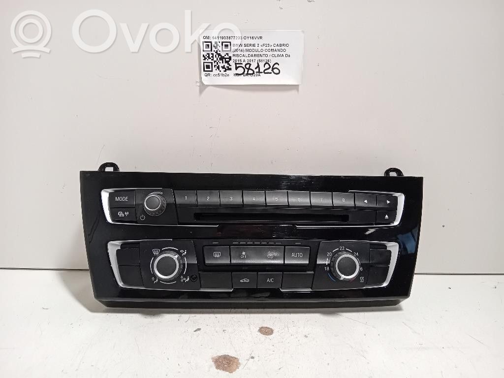 BMW 2 F22 F23 Panel klimatyzacji 