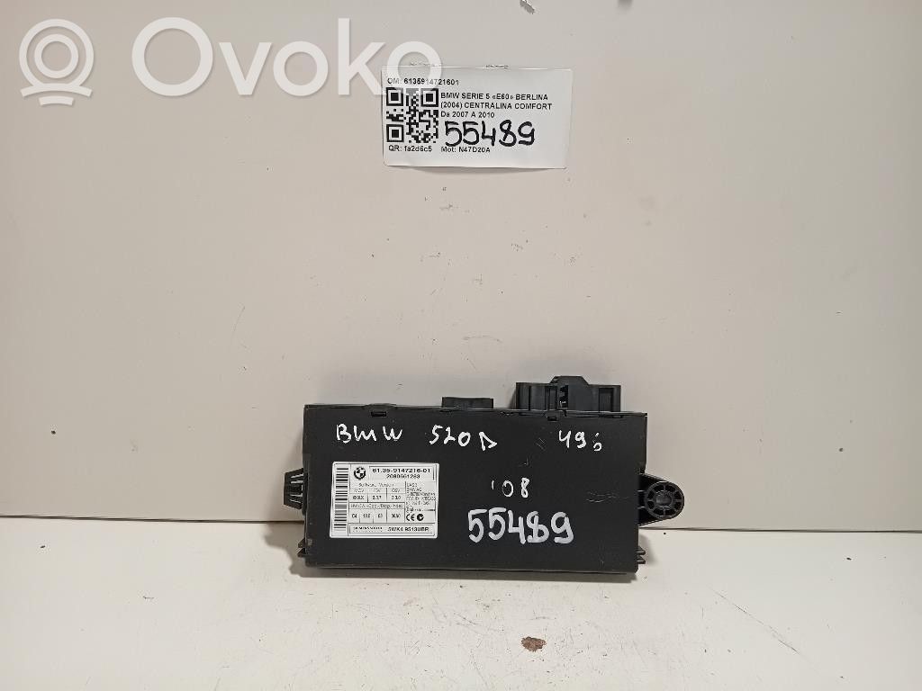 BMW 5 E60 E61 Komforto modulis 