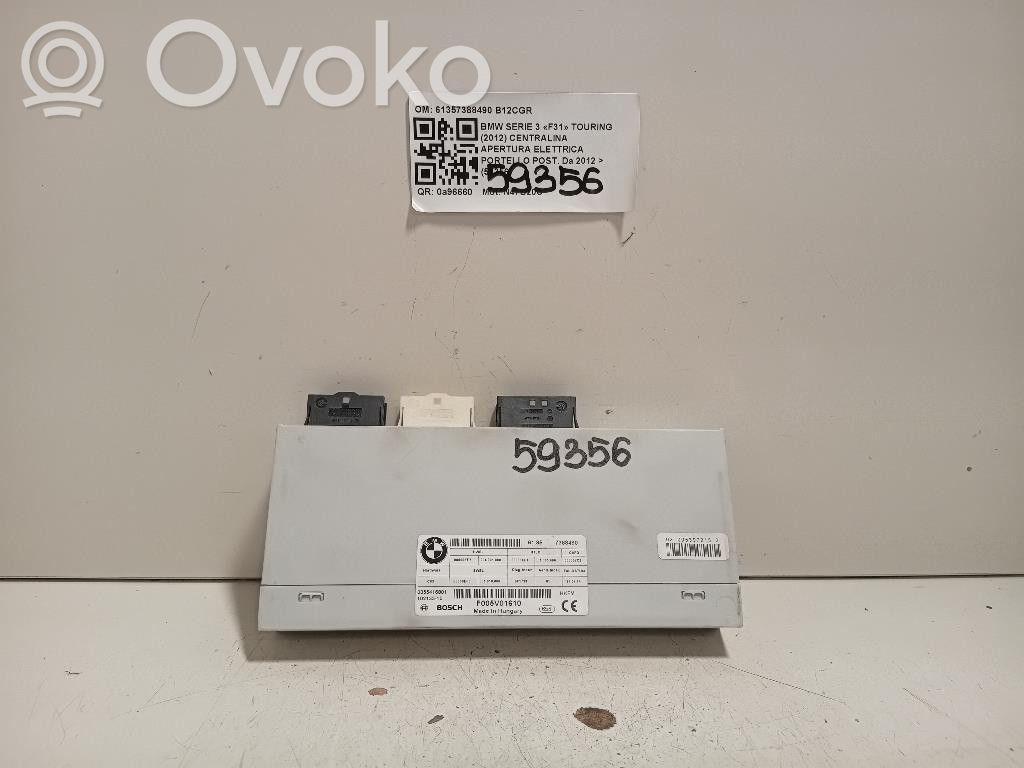 BMW 3 F30 F35 F31 Modulo di controllo del corpo centrale 