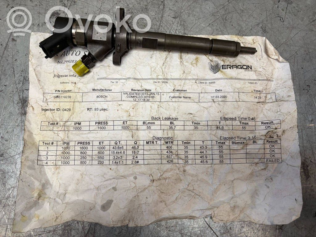 Citroen C4 I Inyector de combustible 