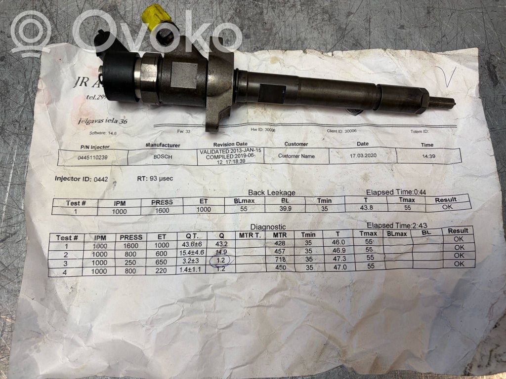 Citroen C4 I Inyector de combustible 