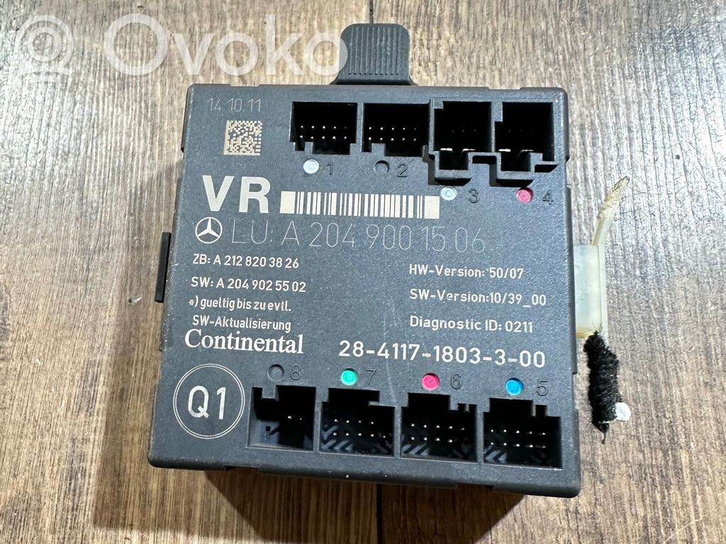 Mercedes-Benz C W204 Door control unit/module 