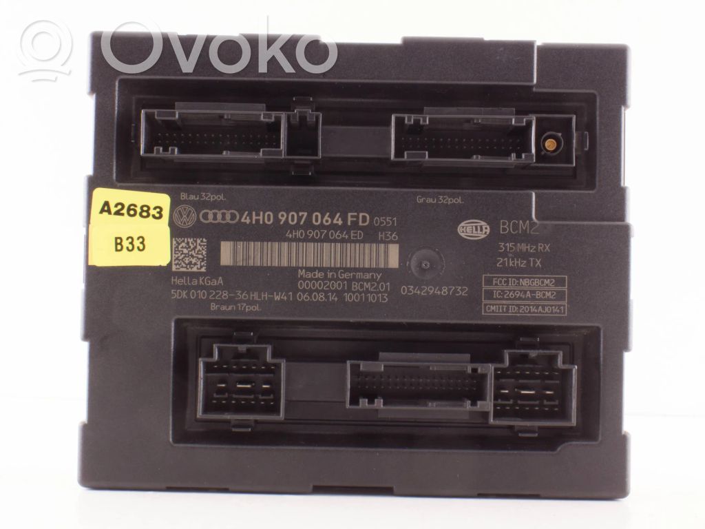 Audi A8 S8 D4 4H Module confort 