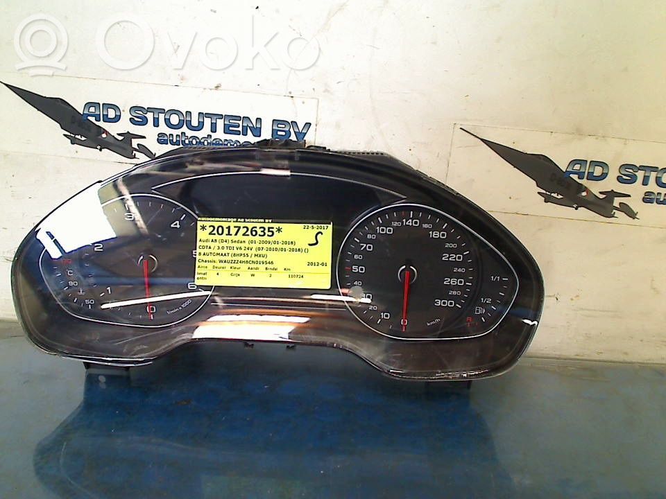 Audi A8 S8 D4 4H Tachimetro (quadro strumenti)
