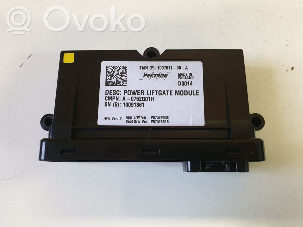 Tailgate/trunk control unit/module   1007511,100751100A