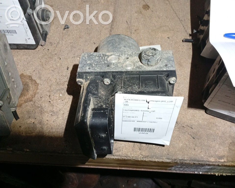 ABS-pumppu   0265225193,19JTD,46840337