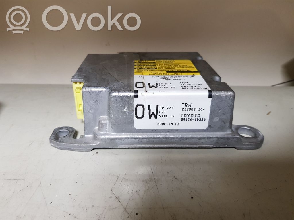 Toyota Corolla Verso AR10 Airbag control unit/module 