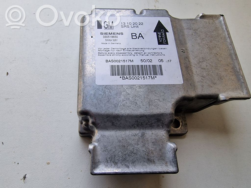 Opel Vectra C Airbag control unit/module 